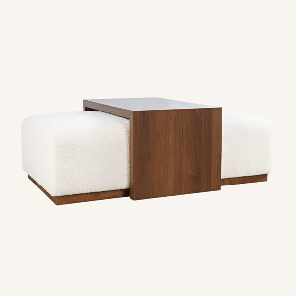 Japandi Coffee Table Ottoman