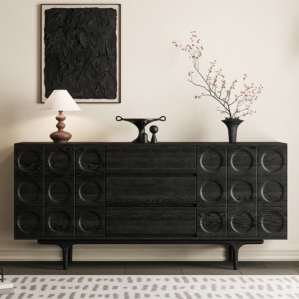 Black Wood Japandi Sideboard