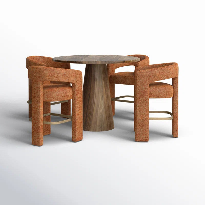 Light Oak & Gray Upholstery Japandi Dining Set – Braya