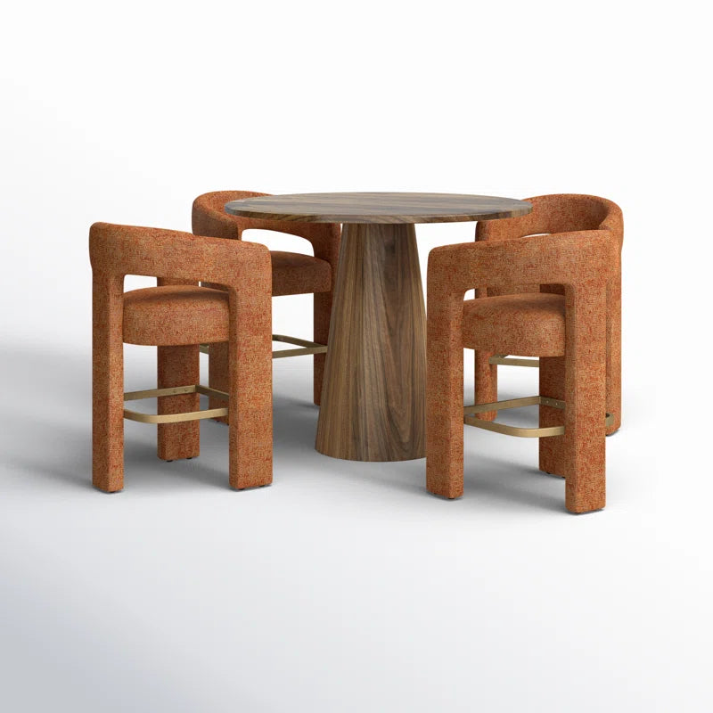 Light Oak & Gray Upholstery Japandi Dining Set – Braya