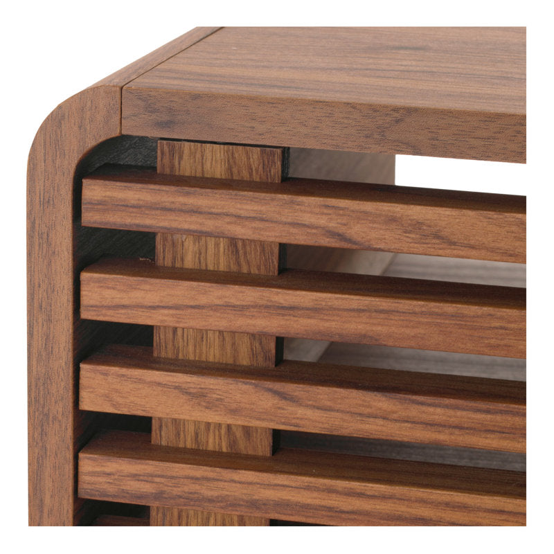 Japandi Walnut Coffee Table with Storage - Bria – view 2