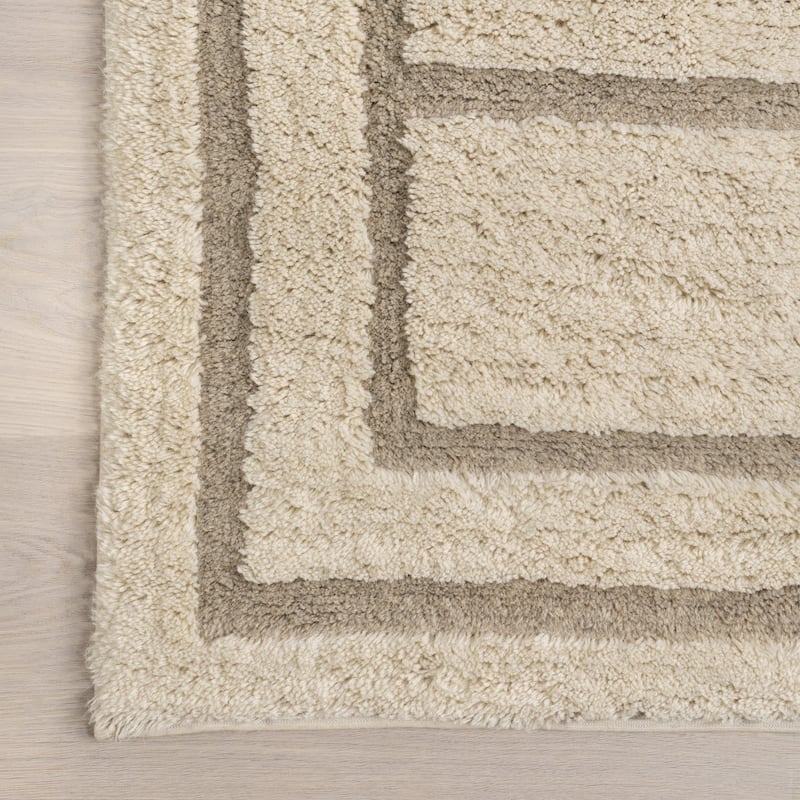 Japandi Geometric Wool Rug