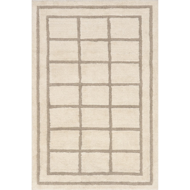 Japandi Geometric Wool Rug