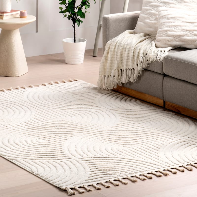 Japandi Geometric Arched Rug