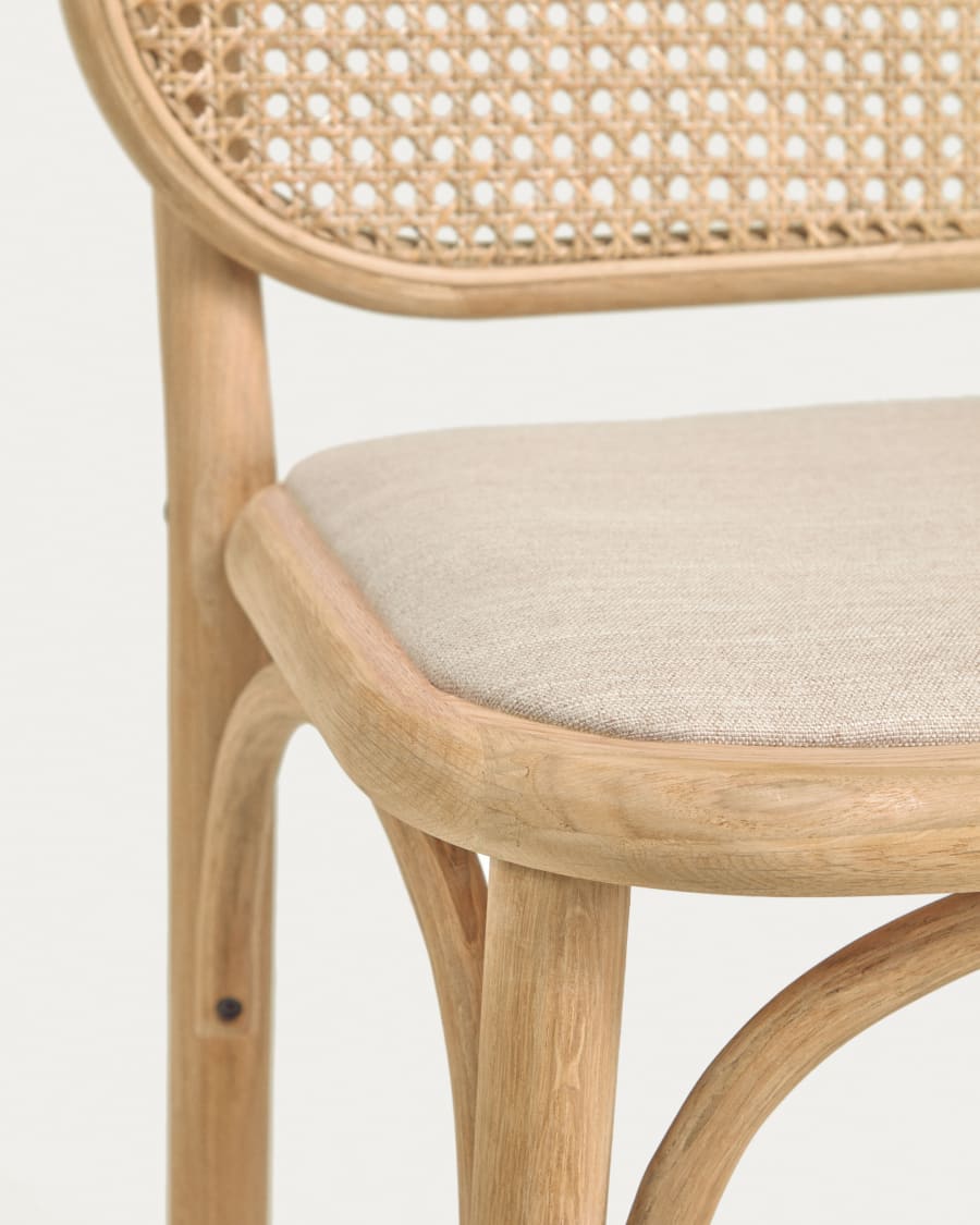 Japandi Rattan Stool Chair