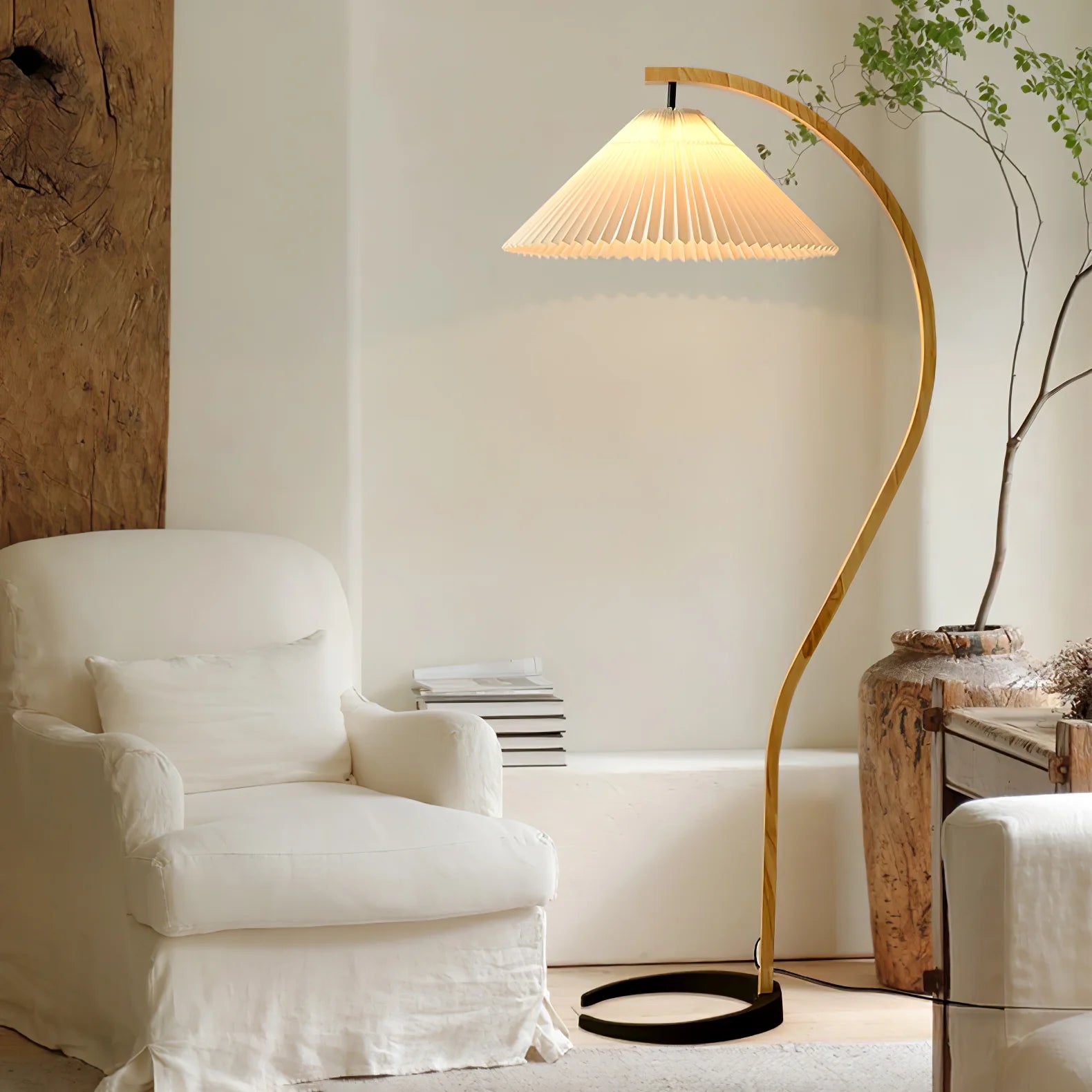 Japandi Wooden Floor Lamp