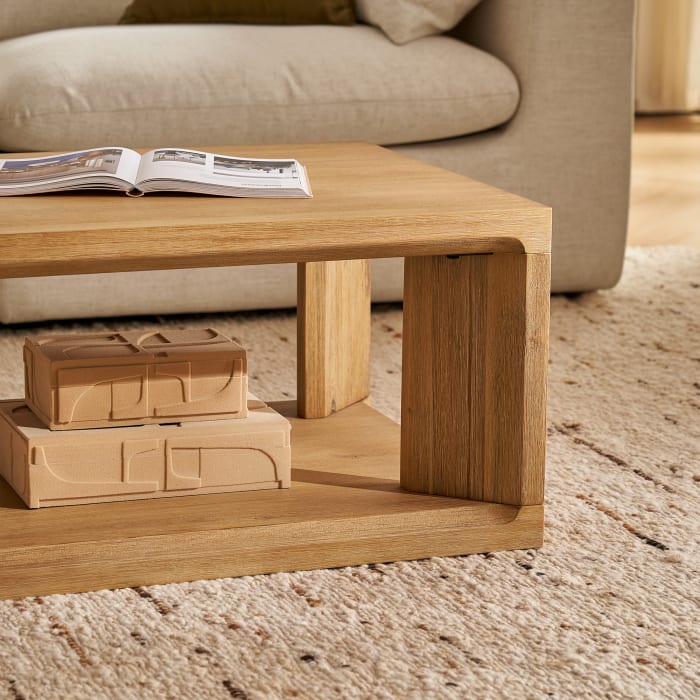 Japandi Rectangular Box Coffee Table