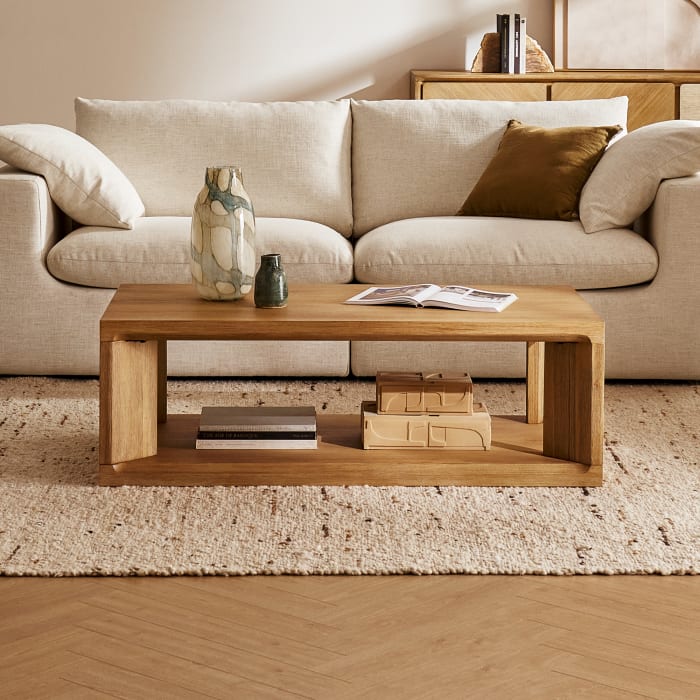 Japandi Rectangular Box Coffee Table