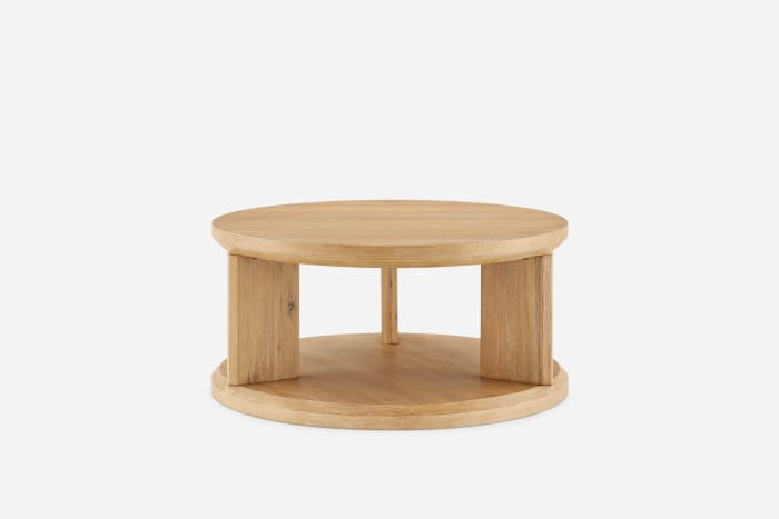 Japandi Round Wood Coffee Table