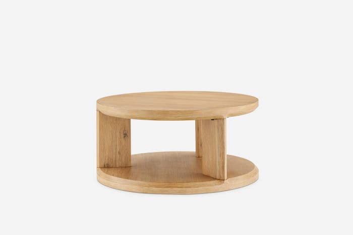 Japandi Round Wood Coffee Table