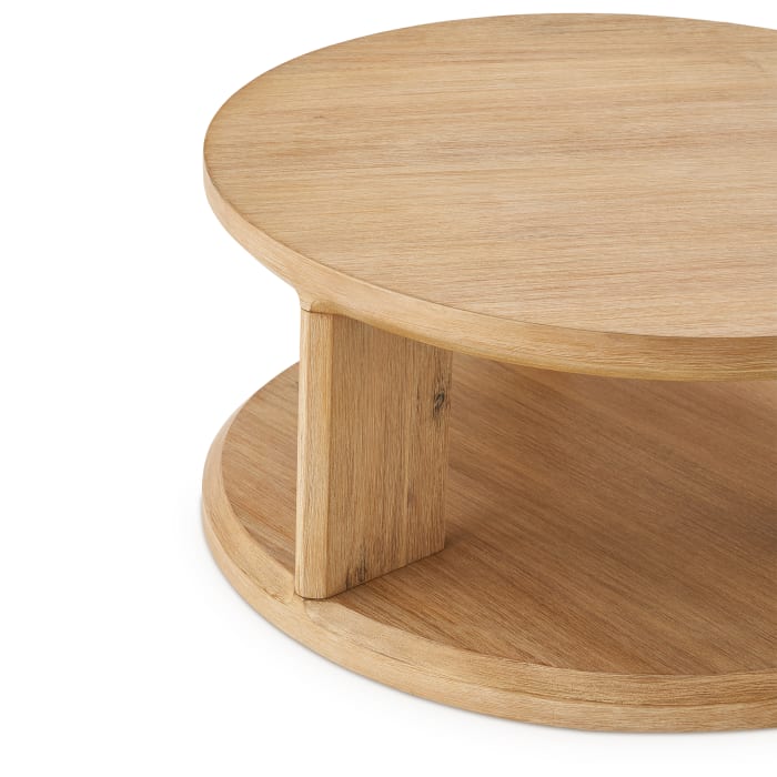 Japandi Round Wood Coffee Table