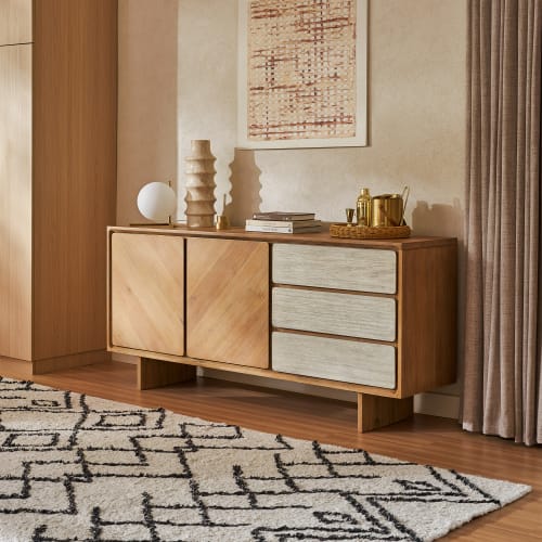 Japandi Modern Wood Sideboard