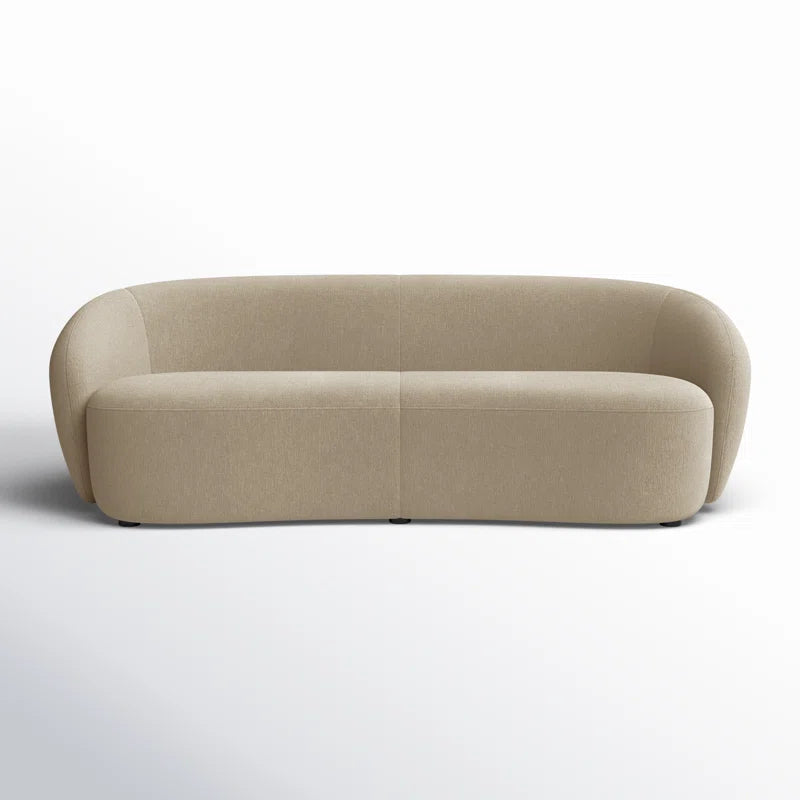 Chenille Curved Japandi Sofa with Deep Seat