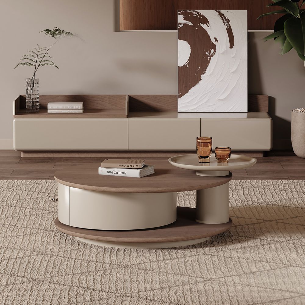 Japandi Rotating Coffee Table