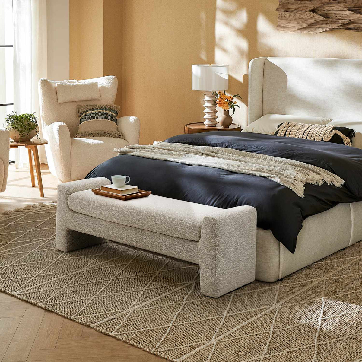 Dakota bench in a room