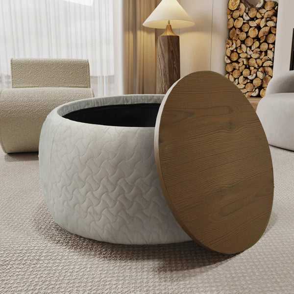 Drum Coffee Table with Storage - Debe