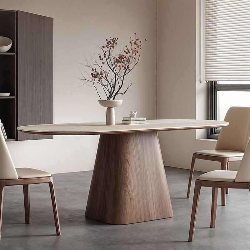 Japandi Stone & Wood Table