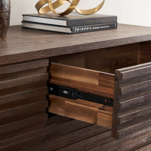 Japandi Dark Wood Dresser