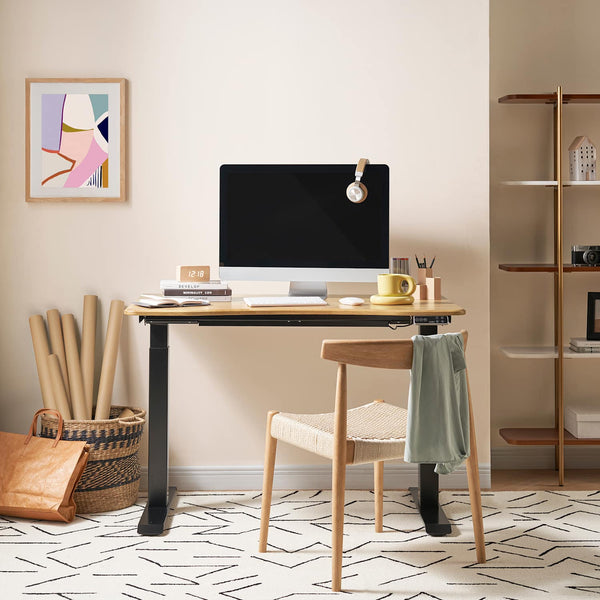 Japandi Oak Adjustable Standing Desk - Emmerson