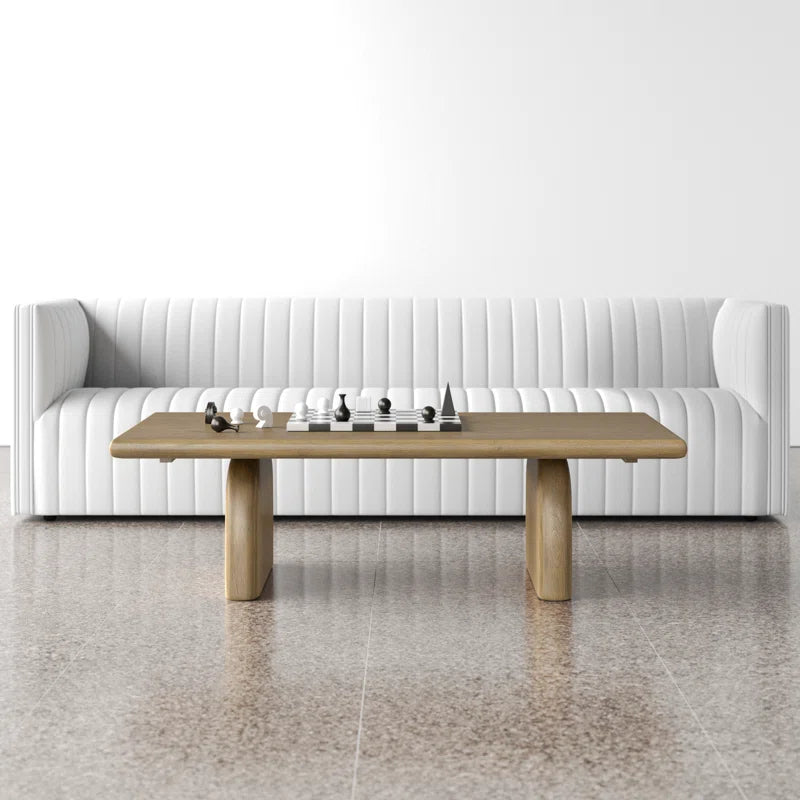 Rounded Edges Japandi Coffee Table