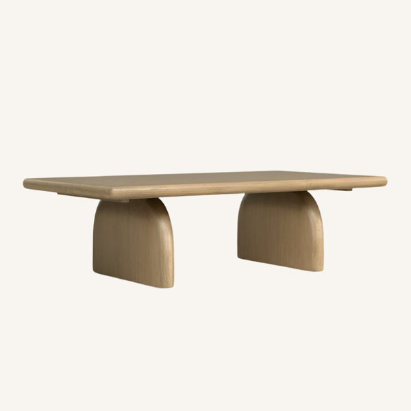 Rounded Edges Japandi Coffee Table