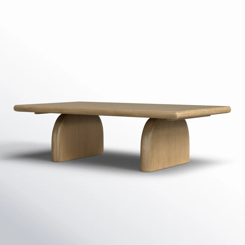 Rounded Edges Japandi Coffee Table