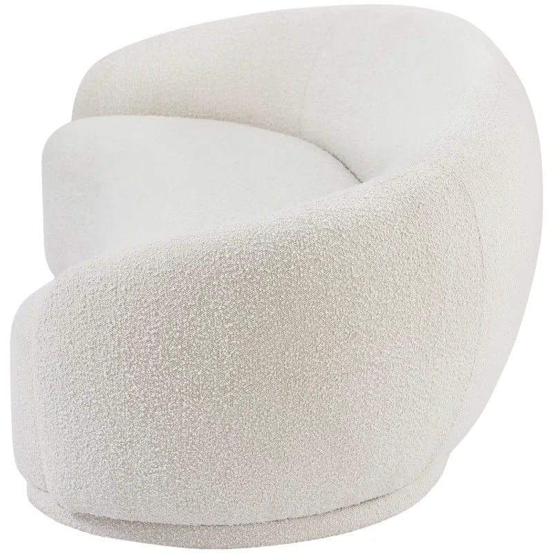 Rolled Arm Japandi Chesterfield Sofa in Velvet