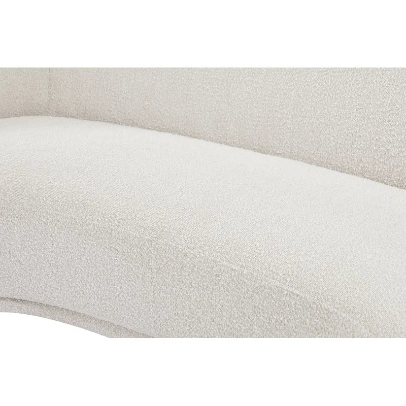 Rolled Arm Japandi Chesterfield Sofa in Velvet