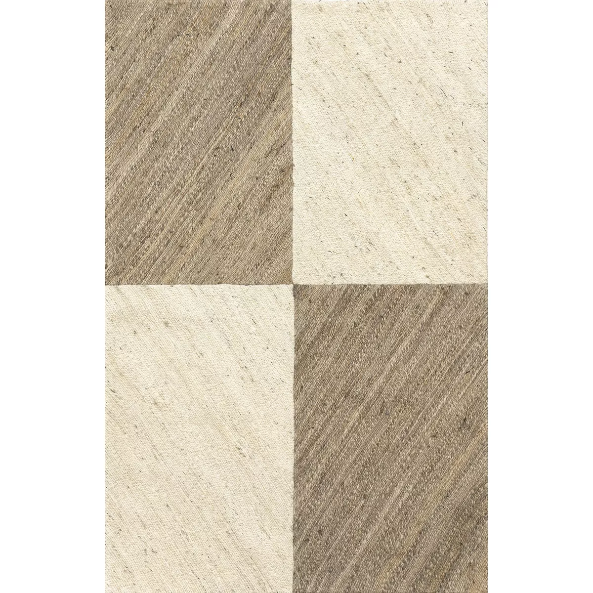 Japandi Jute Tiled Checkered