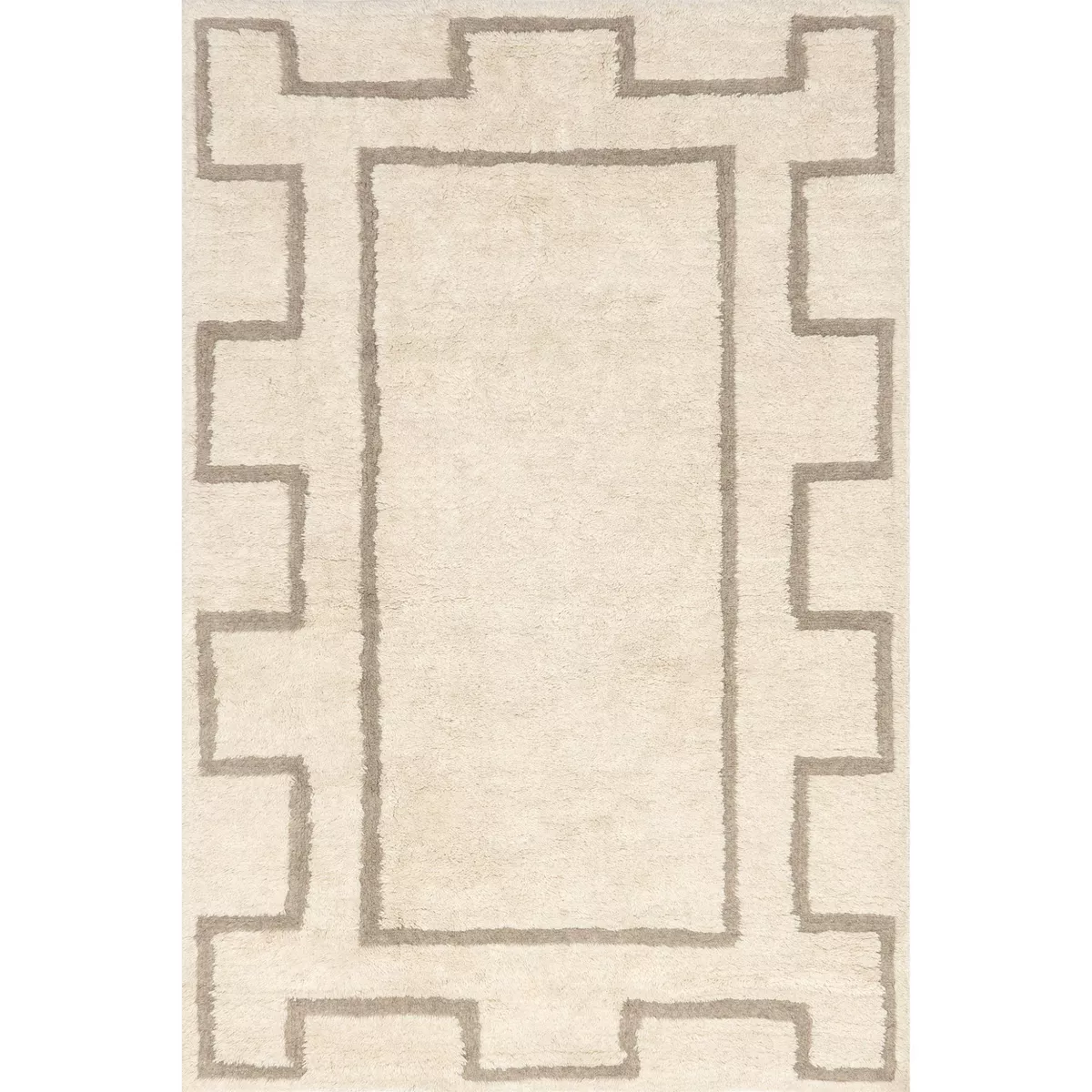 Japandi Geometric Wool Rug