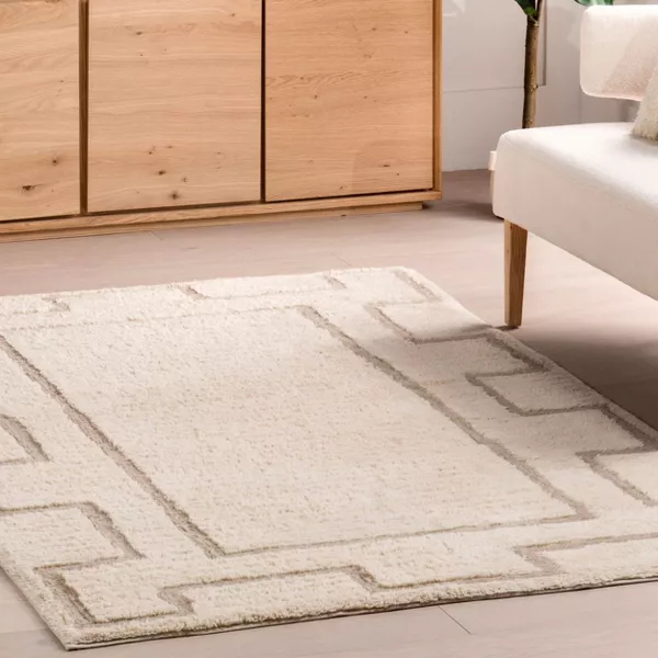 Japandi Geometric Wool Rug