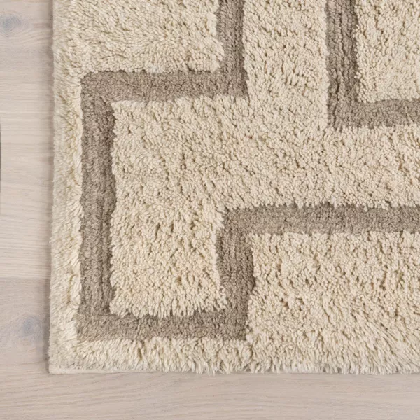 Japandi Geometric Wool Rug