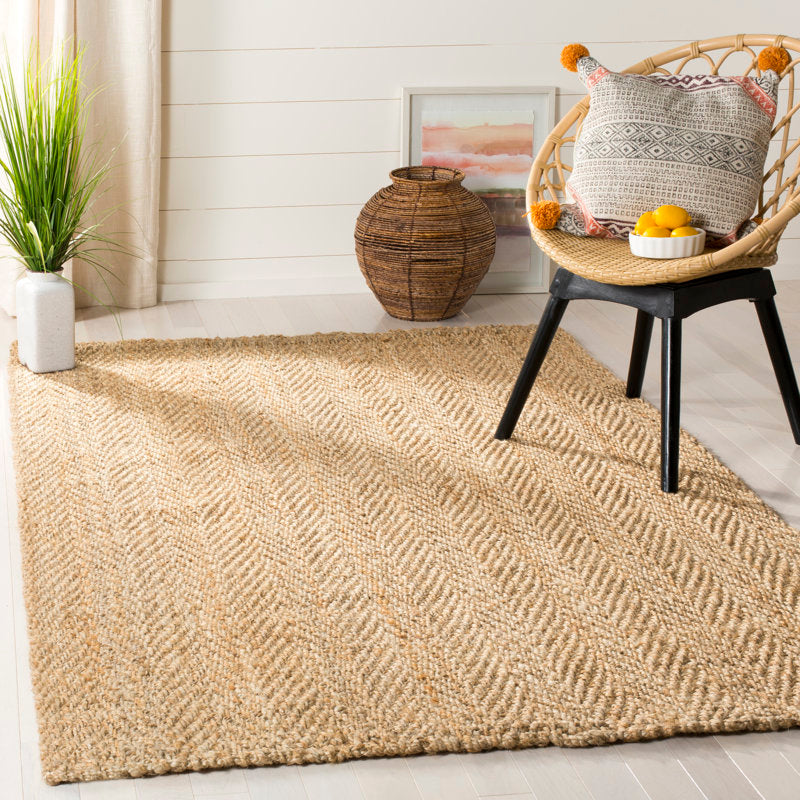 Japandi Natural Jute Pile Rug - Garette