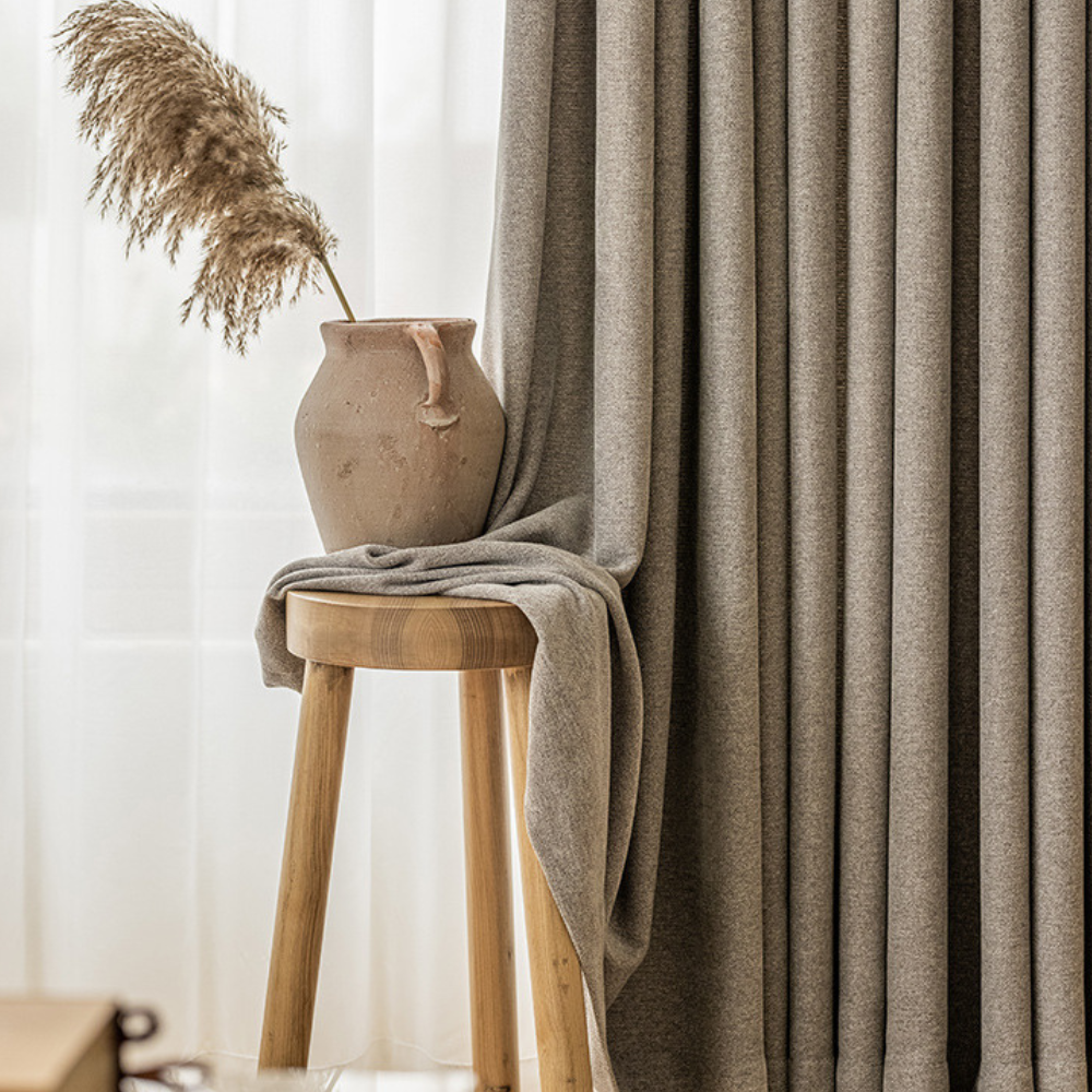 Grey Japandi Curtain