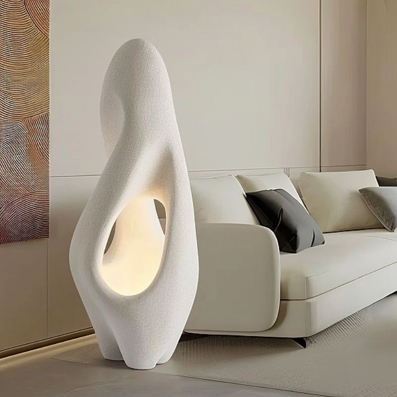 Japandi Natural Wood Floor Lamp With Slatted Design – Izbu