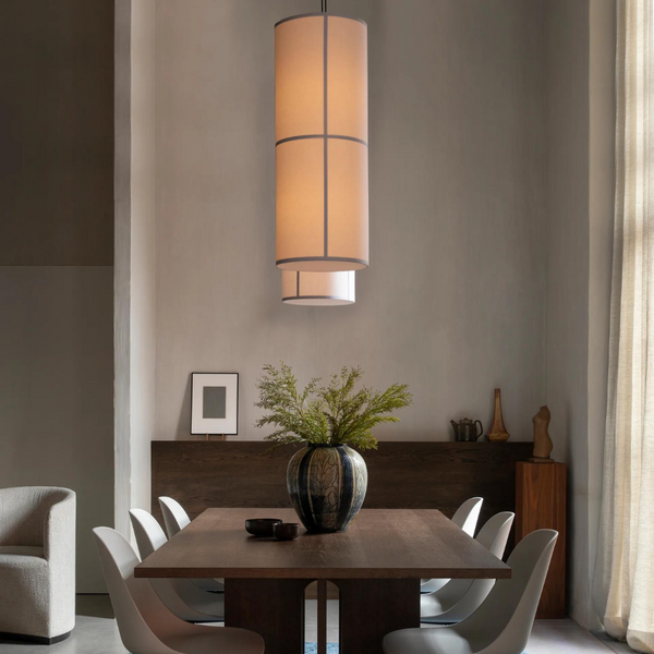 Japandi Fabric Pendant Light