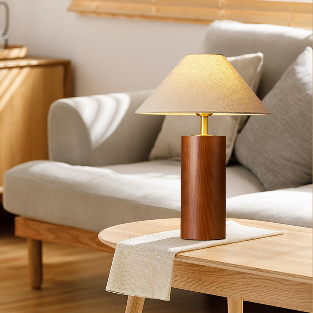 Japandi Wooden Table Lamp 