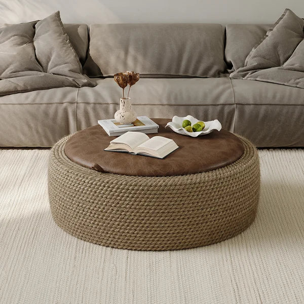 Japandi Woven Rope Coffee Table