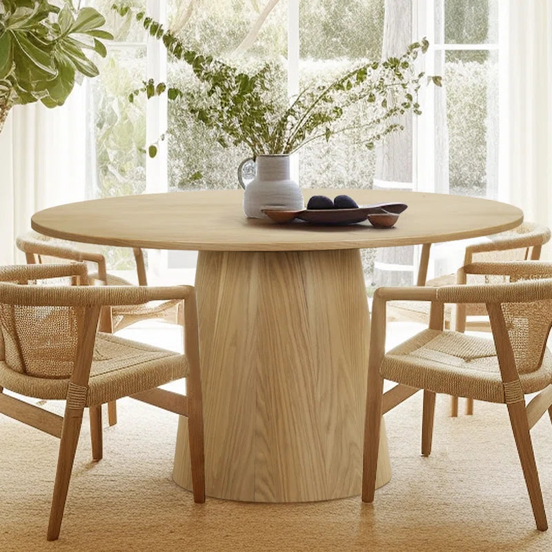 Japandi Pedestal Dining Table