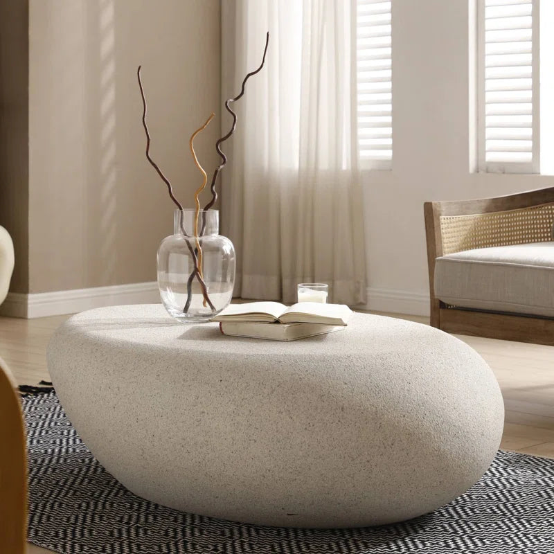 Japandi Rock Shape Coffee Table