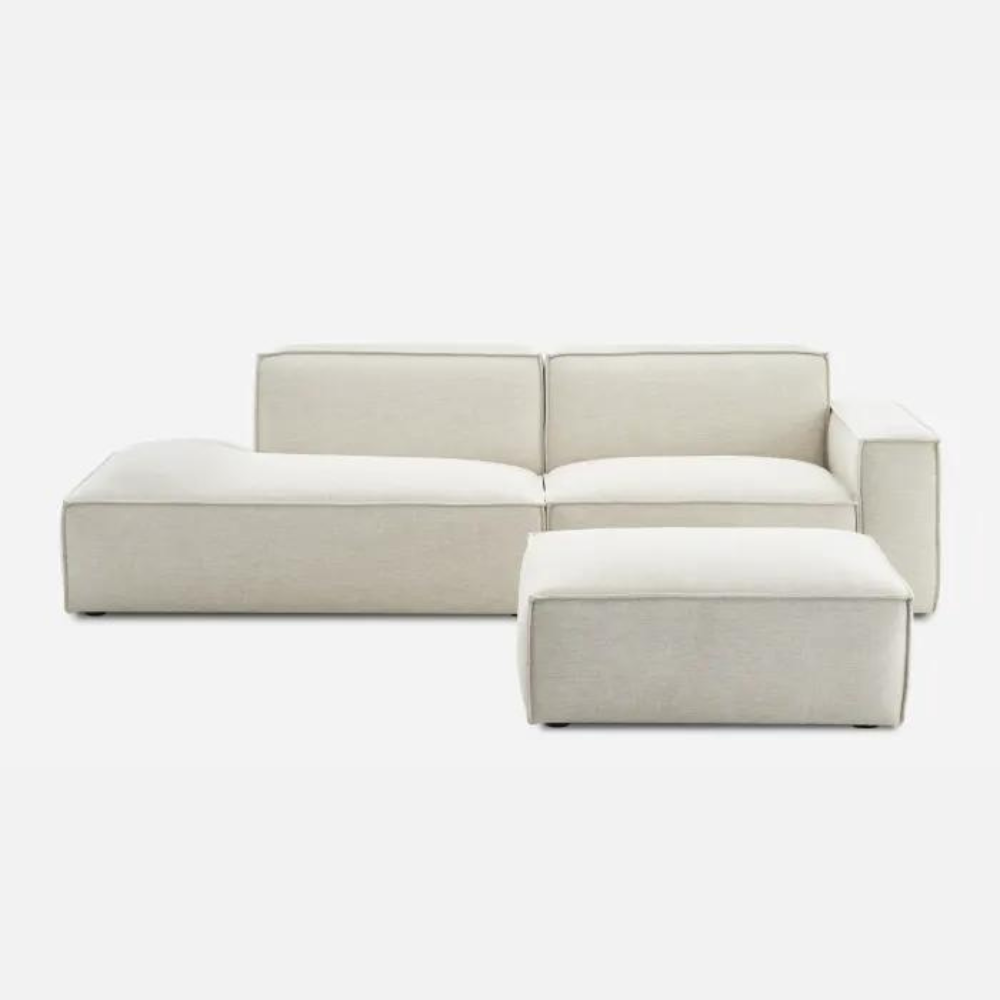 Japandi Sofa with Ottoman