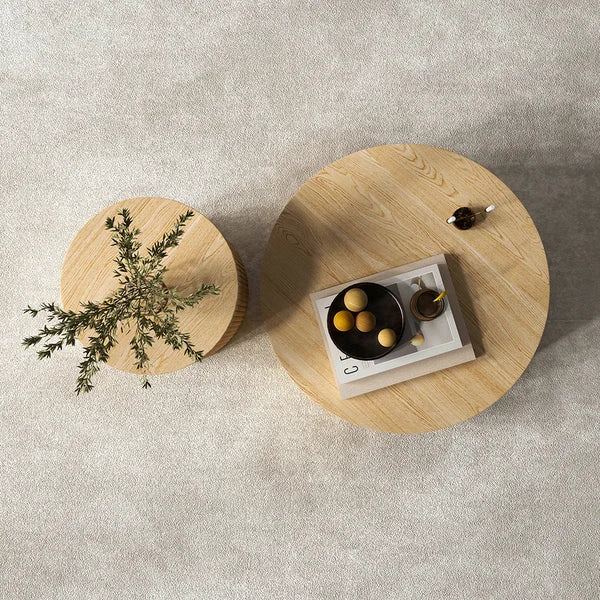 Japandi Wood Coffee Table Set