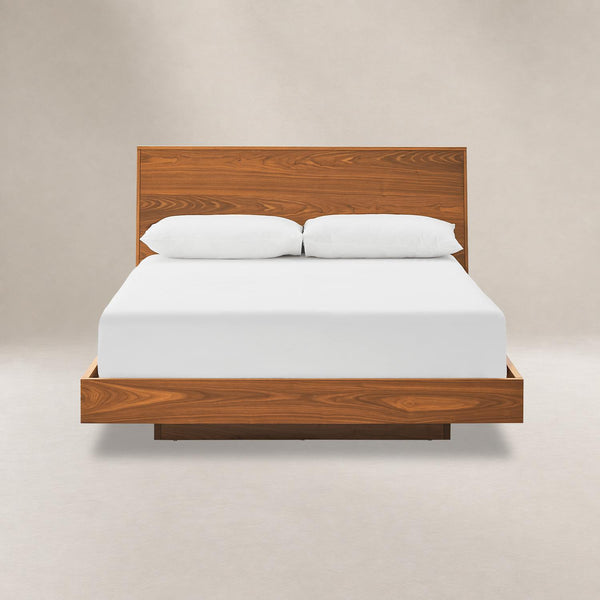 Japandi Low Walnut Bed - Joseph