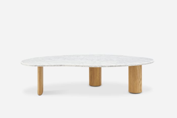 Japandi Wood & Marble Coffee Table