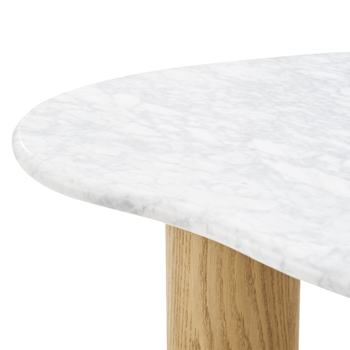 Japandi Wood & Marble Coffee Table