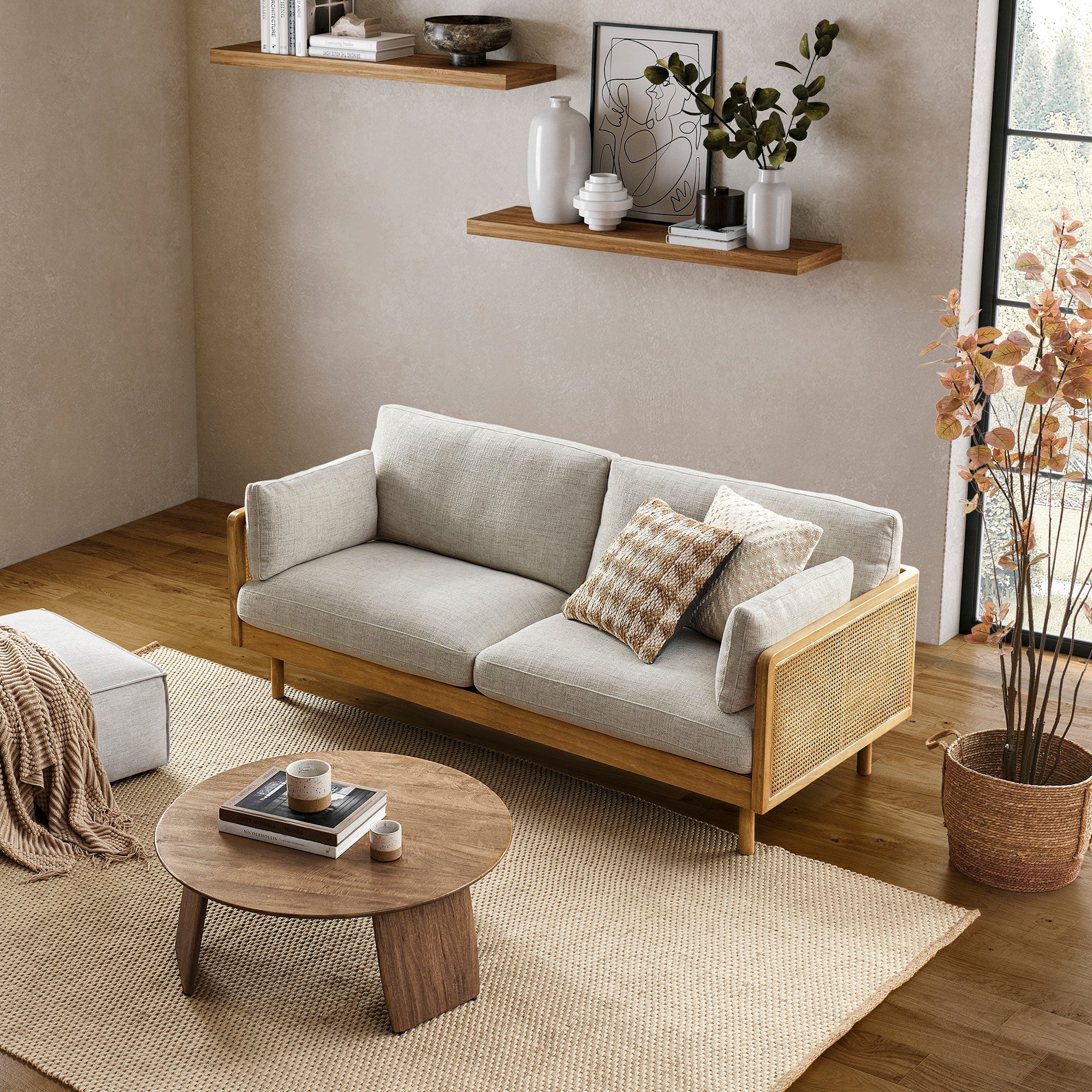 Japandi Rattan Sofa