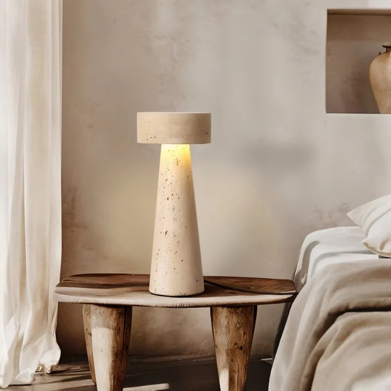 Japandi Sculptural Ceramic Table Lamp – Lycoris