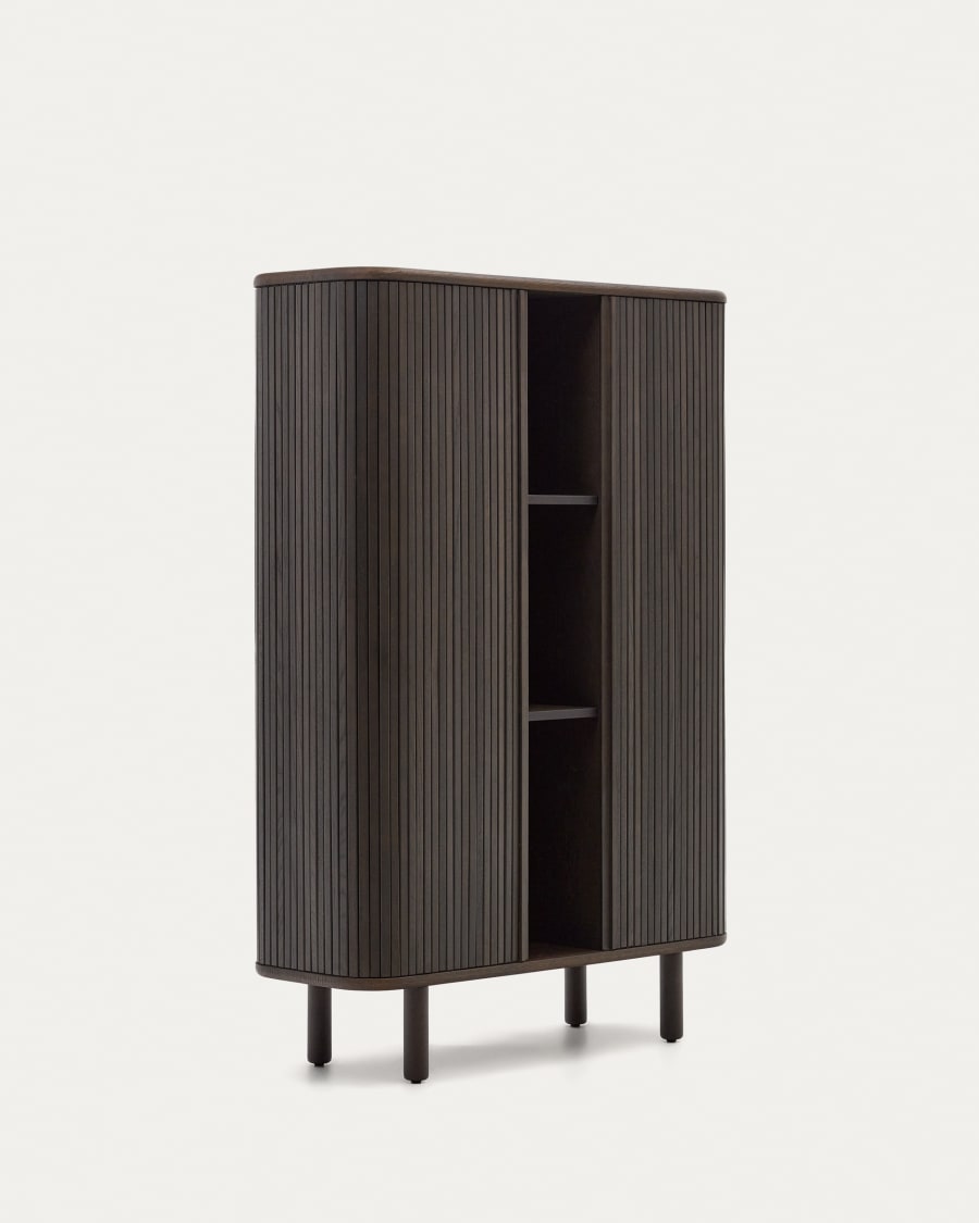 Japandi Black Wood Highboard