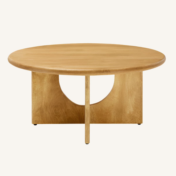 Round Japandi/Mid-Century Coffee Table - Rivian