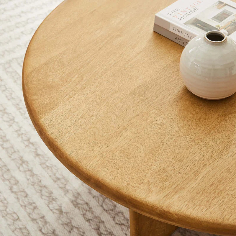 Round Japandi/Mid-Century Coffee Table - Rivian